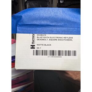 Harney Hardware Bluetooth Electronic Keyless Deadbolt Matte Black EKDBU19 New